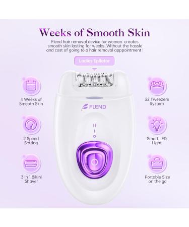 Epilator for Women Epilator for Women Legs Pluxy Hair Removal for Face Electric Shaver & Epilator Face Epilator for Women 2 in 1 Body Trimmer Razor with LED Light for Underarms Legs Arms Bikini Ep1128-6 - Buy Online on SooperMarket.com