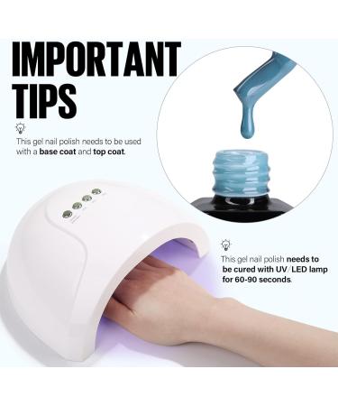 TOMICCA Grey Blue Jelly Gel Nail Polish - Sheer Teal Color, Quick Dry & Soak Off U V Gel Nails for DIY Nail Art - Buy Online on SooperMarket.com