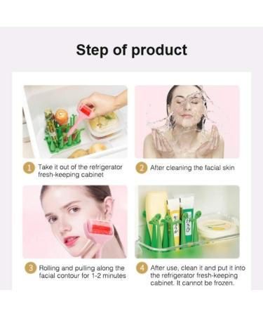 JIAHAO Ice Roller Facial Massager Ice Muscle Beauty Apparatus Ice Rolling Lifting Firming Tighten Skin Tone and Reduce Wrinkles (Pink) - Buy Online on SooperMarket.com