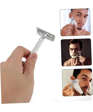 Angoily Manual Safety Razor for Men - Rustproof Double-Edged Single Blade Shaving Razor - Zinc Alloy 10.3x4cm - Eco-Friendly & Durable - Buy Online on SooperMarket.com