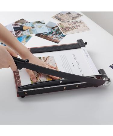TAINSE Paper Cutter  Paper Trimmer 12 Cutting Length with Safety Blade Lock  10 Sheets Capacity  Heavy Duty Wooden Base  Paper Slicer Cutter for Home  Office - Wood - Buy Online on SooperMarket.com