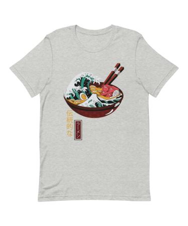 Humorous Flavored Ramen Noodles Graphic Pun Tee Shirt Cute Refreshing M Athletic Heather