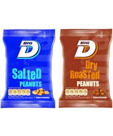 Big D Nuts | Mixed Pub Hanging Card 24x50g | 12x Salted Nuts 50g + 12x Dry Roasted Nuts - Buy Online on SooperMarket.com