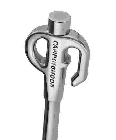 Campingmoon Dog Tie Out Stake 360 Swivel Heavy Duty Strongest Dog Anchor Spike for Tie-Out Cable Chain 30CM