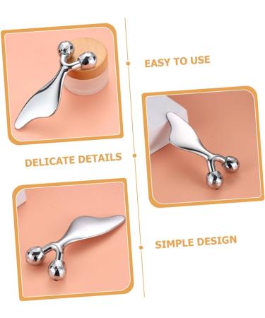 Beavorty 2pcs Dolphin Scraping Board Tools Walker Face Massage Roller Eye Manual Roller for Lady Facial Rollers Face Roller Facial Massaging Tool Stainless Steel Woman Double Head Massager 11.40X4.70X3.00CMx2pcs Silverx2pcs - Buy Online on SooperMarket.com