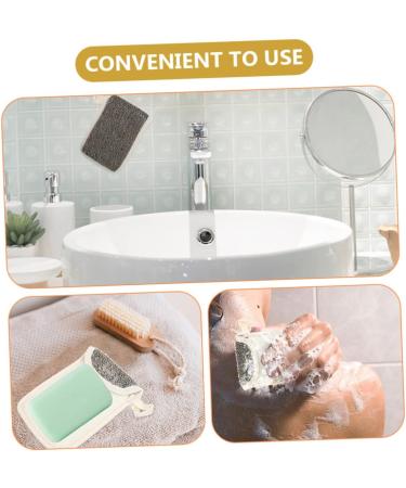 Baluue 4pcs Black Linen Soap Bag Bar Soap Bag Shower Foaming Bag Portable Soap Pouch Bar Soap Pouch Flax - Buy Online on SooperMarket.com