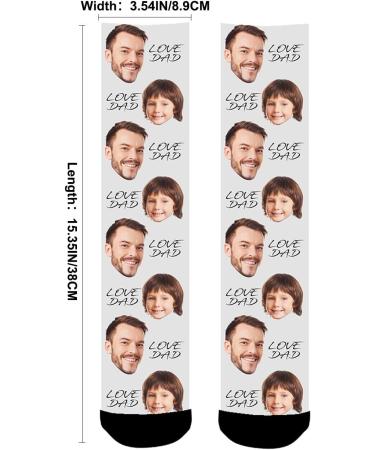 Personalized Photo Socks for Men & Women - Custom Aolun Black & Gray Socks - Perfect Couple Gift S/M Size - Buy Online on SooperMarket.com