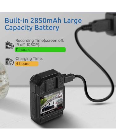 BOBLOV KJ21 Body Camera | 1296P | Memory Expand up to 128G | 8-10Hours Recording | Lightweight & Easy to Use | Clear Night Vision | Police Body Camera - Buy Online on SooperMarket.com