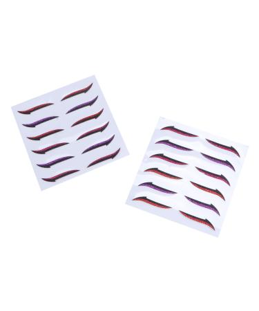 Mikinona 12 Pairs Glitter Eyeliner Self- Adhesive Eye Line Strip Eyeshadow Invisible Tape Double Sticker