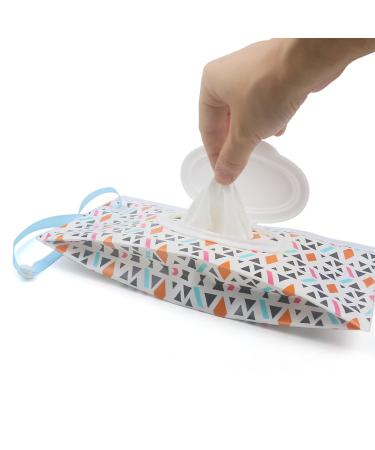 Portable Baby Wipe Dispenser | Refillable & Reusable Travel Wet Wipe Pouch (2 Pack) - Buy Online on SooperMarket.com