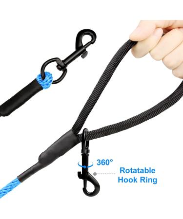 Joytale 15m Reflective Dog Leash - Padded Handle 2 Carabiner Hooks Nylon Training Line for Small Dogs & Puppies - Blue | International Shipping - Buy Online on SooperMarket.com