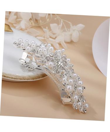 PLAFOPE Rhinestone Hair Clip Headwear for Women Bridal Barrette Clip Flower Hair Clips for Women Headpiece for Bride Pearl Headpiece Wedding Hair Rhinestone Headpiece Hairpin Rhinestones - Buy Online on SooperMarket.com
