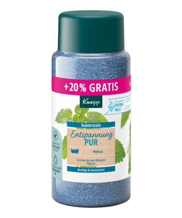Kneipp bathing crystals relaxing pure -size - with natural pure depth salt of the saline luisenhall and essential oil of the Indian lemon balm and extract of the lemon balm limited edition 720g
