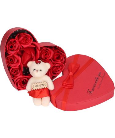 Soap Rose Gift Box Heartshaped Home Decorations Romantic Soft Bath Flower Soap for Valentine's Day Birthday Anniversary - Buy Online on SooperMarket.com