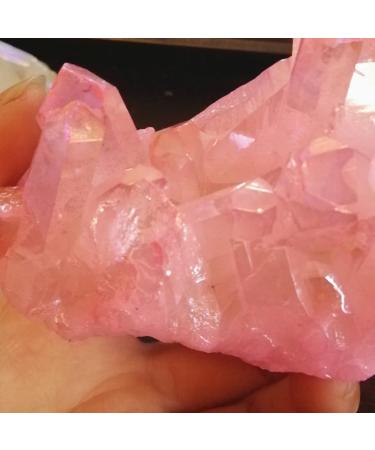 3pcs Rose Quartz Natural Stones and Minerals Gemstone Cluster Home Decoration Feng Shui Crystal Crafts Crystal Cluster Talla nica Crystal 450-500g - Buy Online on SooperMarket.com