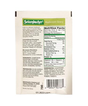 Seitenbacher Mushroom Gravy 1.06 oz (Pack of 12) - Authentic German Recipe - Buy Online on SooperMarket.com