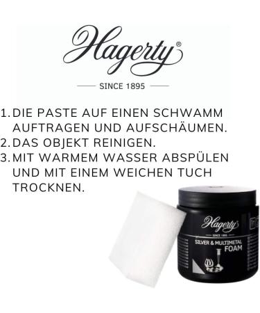Hagerty Silver Foam Cleaner 185g | Effective Silver & Chrome Cleaning Paste | Renewed Shine for Metal & Stainless Steel - Buy Online on SooperMarket.com
