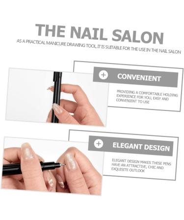 PLAFOPE Nail Pen Gel Nail Tool Nail Drawing Pen Nail Dotting Painting Drawing Pen Drawing Painting Liner Pens Extension Gel Pen Nail Art Tips Builder Pen Manicure Dotting Pen Abs - Buy Online on SooperMarket.com