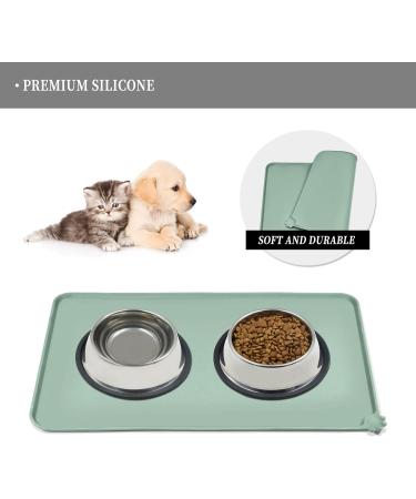 Reopet Silicone Pet Feed Mats - Waterproof Dog & Cat Space Mats with Elevated Edges - Sizes 47x30 cm (1-Pack) - Optimal for Mess-Free Feeding - Buy Online on SooperMarket.com
