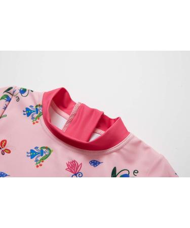BONVERANO Baby Girls Long Sleeve Swimsuit UPF 50+ Toddler Bathing Suit | 18-24 Months Pink - Buy Online on SooperMarket.com