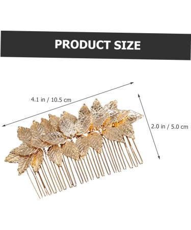 ABOOFAN Hair Comb Leaves Vintage Hair Side Combs Golden Bridal Side Comb Styling Head Flower Girl Headband Bridal Hair Accessories Headbands for Girls Hair up Alloy Manual Bridesmaid - Buy Online on SooperMarket.com