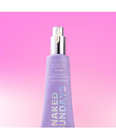 Naked Sundays CabanaCreme SPF50 - 2-in-1 Sunscreen & Face Primer | Hydrating Moisturizer with Glowy Finish - 50ml - Buy Online on SooperMarket.com