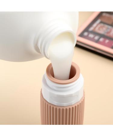 Gemice Travel Bottles for Toiletries CAA Approved 60ml Silicone Travel Bottles Leak Proof Squeezable Travel Size Containers Travel Essentials for Lotion Soap Liquid Shampoo BPA Free(4 Pack) Apricot - Buy Online on SooperMarket.com