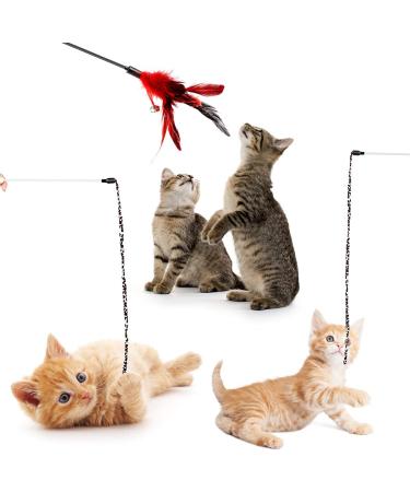 32 PCS Cat Toys Set - Interactive Variety Kitten Toys with Catnip, Feather Teaser, Crinkle Balls, and More - Buy Online on SooperMarket.com