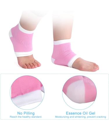 Buy Heel Socks - Washable Gel Spa Moisturizing Foot Care - Open Toe Protection for Dry Cracked Heels (2 Pack Pink) - International Shipping Available - Buy Online on SooperMarket.com