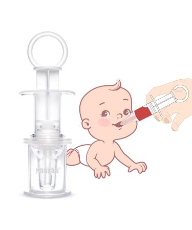 haakaa Baby Oral Feeding Syringe  Pacifier Liquid Medicine Dispenser with Oral Syringe  Infant Baby Oral Syringe & Dispenser  Newborn Baby Syringe Feeder  1 Count (Pack of 1) Clear