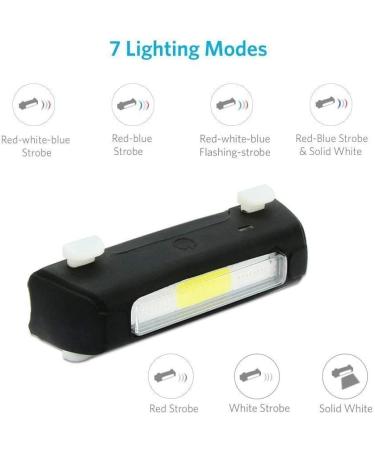 ThorFire USB Rechargeable Bike Tail Light | Waterproof LED Safety Flashlight with 7 Light Modes for Adult & Kids MTB Bikes - Buy Online on SooperMarket.com