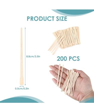 200 Wooden Sticks Set | Disposable Spatula for Eyebrows Lips & Face | Essential Makeup & Waxing Accessories - Buy Online on SooperMarket.com