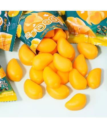 Peeled Mango Soft Candy Fruit Juice Fudge Gummies Sweet Snacks 50% Fruit Juice Content Wedding Candy Children's Candy Snack Gift Pack Pastries Cute Candy Chinese Convenient Food (1000g) - Buy Online on SooperMarket.com