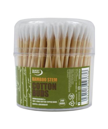 Quest 200 Cotton Buds (Bamboo Stem)