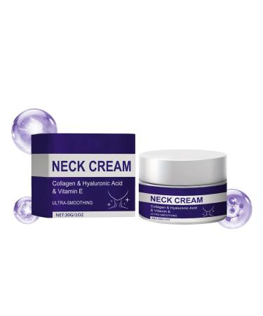 Neck Firming and Tightening Cream with Collagen & Hyaluronic Acid & Vitamin E Tighten and Lift Neck Cream for Smooth Moisturizing and Youthful Skin 1 Oz