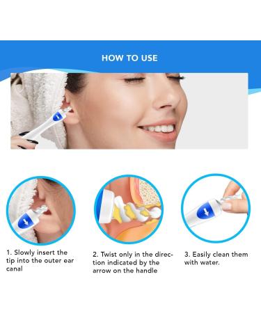 Dr.Johnes Q-Grips Ear Wax Remover - Safe Spiral Ear Cleaner with 16 Replacement Tips - Buy Online on SooperMarket.com