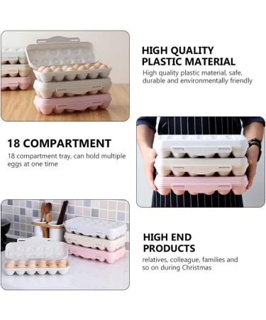 OSALADI 2pcs 18 Egg Storage Box Filled Plastic Eggs Fridge Egg Dispenser Egg Storage Tray With re-usable Assorted Color 30x15cm - Buy Online on SooperMarket.com