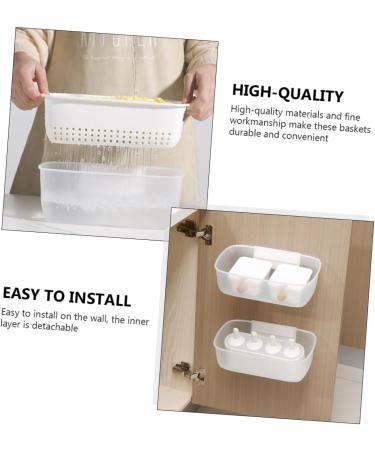 Zerodeko 2pcs Double Layer Drainer Basket Filter Basket Color Contrast - Buy Online on SooperMarket.com