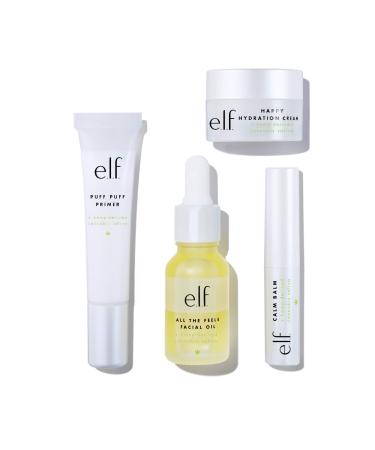 e.l.f. Skin Hit Kit, Infused with Hemp Seed Oil, Nourishes & Hydrates Skin, Soothing & Calming, 4-Piece Skincare Set