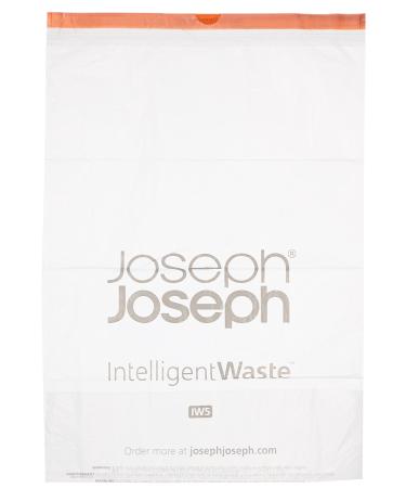 Joseph Joseph IW5 garbage bags kitchen waste bag with a cord pull extra strong - pack with 20 pieces holds 40 liters clearly 40 LT clear