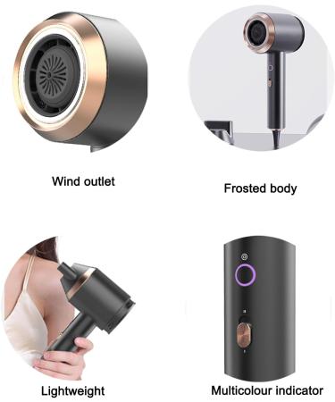 Negative Ionic Hair Dryer Quick Heat Up & Constant Temperature Fast Drying Lightweight Travel Hairdryer 4 Temps 2 Speeds Portable Home Hair Dryer for Home Travel (US Plug 110V) - Buy Online on SooperMarket.com