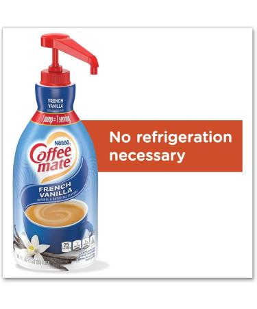 Coffee mate French Vanilla Liquid Concentrate 1.5 Liter Pump Bottle with World Food Shop Scoop - Buy Online on SooperMarket.com