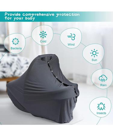 Dark Grey Nursing Cover & Poncho | Soft Cotton & Polyester Nursing Apron & Blanket for Babies | 70x85cm Ideal for Breastfeeding - Buy Online on SooperMarket.com