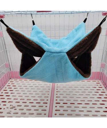 Double Layer Bird Nest Hanging Hammock Bed Toy for Various Small Pets - Blue - Buy Online on SooperMarket.com