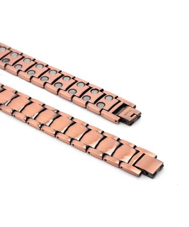 NORTH RING 99.9% Pure Copper Magnetic Bracelet - 3000 Gauss for Men - Adjustable Length & Double-Row Strong Magnets - Buy Online on SooperMarket.com