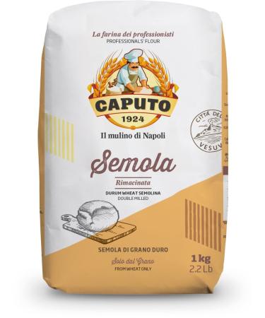 Caputo Antimo Di Grano Duro Rimacinata Semolina Flour - All Natural Dough for Fresh Pasta, 2.2 lb