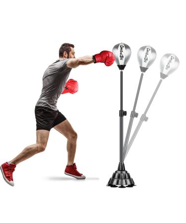 DOBEWOW Boxing Bag for Adults and Teens Punching Bag with Stand,Adjustable Freestanding Reflex Bag Kit,Speed Bag Great for MMA Training, Boxing Equipment, Workout Equipment, Stress Relief Fitness
