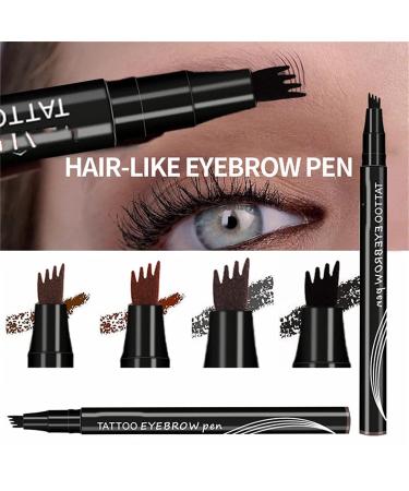 LSNTUU Anjoize Eyebrow Pen Ztigerz 4-Tip Microblade Brow Pen - Waterproof Coffee Brown Pencil - Buy Online on SooperMarket.com