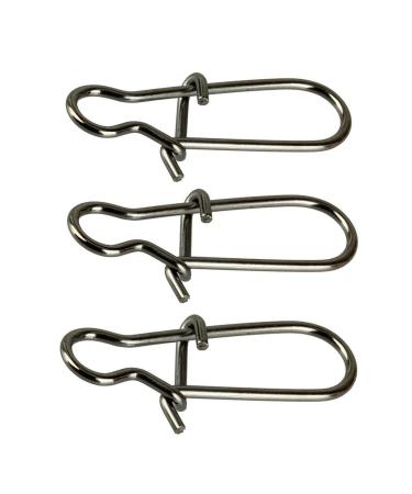100 Pack Duo Lock Snaps Size 0-8 Black Nice Snap Swivel Solid Rings Stainless Steel USA Fishing Tackle Kit - Test: 26LB-220LB 0#-26LB-100PCS
