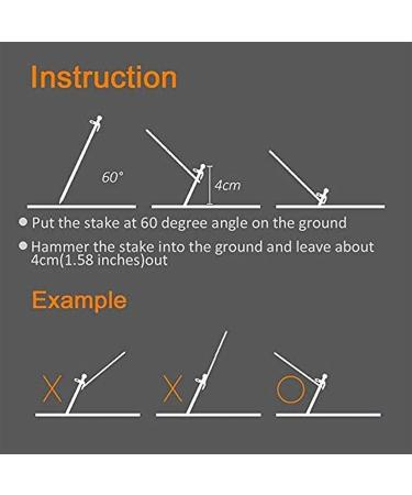 Eurmax USA 12 inch Multiuse Heavy Duty Steel Tent Stakes Tarp Pegs Camping Stakes for Outdoor Camping Canopy and tarp with 4 Ropes 10FT Length(Black) - Buy Online on SooperMarket.com